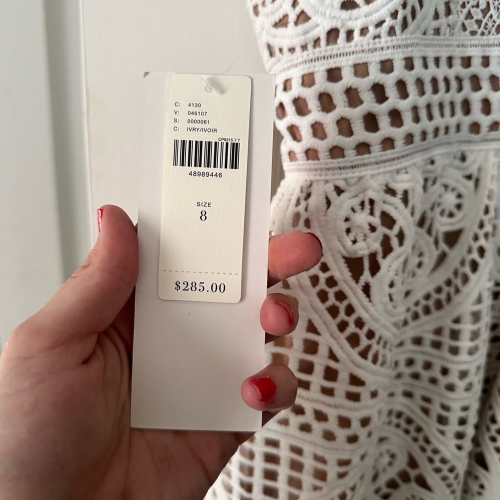 BHLDN never worn white lace mini dress - Picture 3 of 3